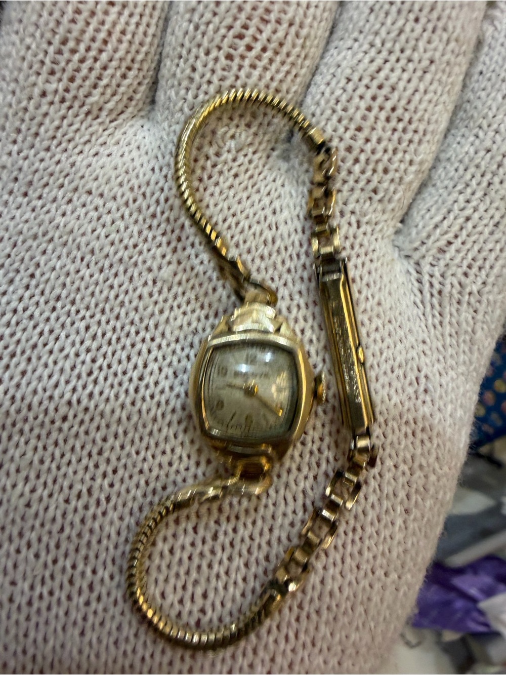 Vintage Bulova Ladies Art Deco Watch 10K RGP 12K GF Gemex Band PARTS REPAIR